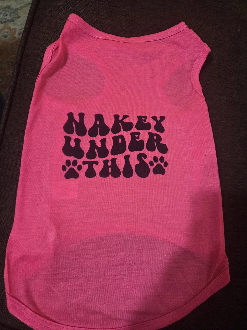 Large lg Pink Dog Shirt Nakey Under This Nwot Rj1
